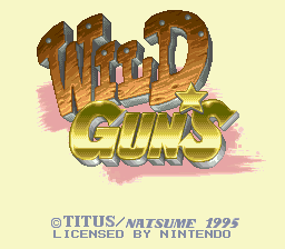 Wild Guns (Europe) Title Screen